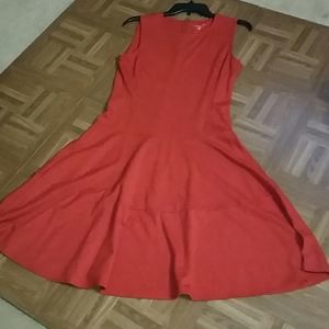 Lands 'end dark orange dress